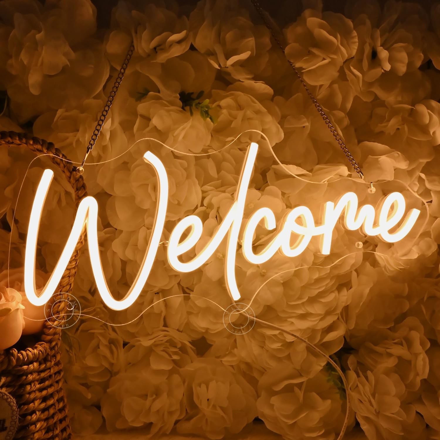 LED Neon Welcome Sign for Business, Store, Bar, Home Decor – USB Powered, 15.75”