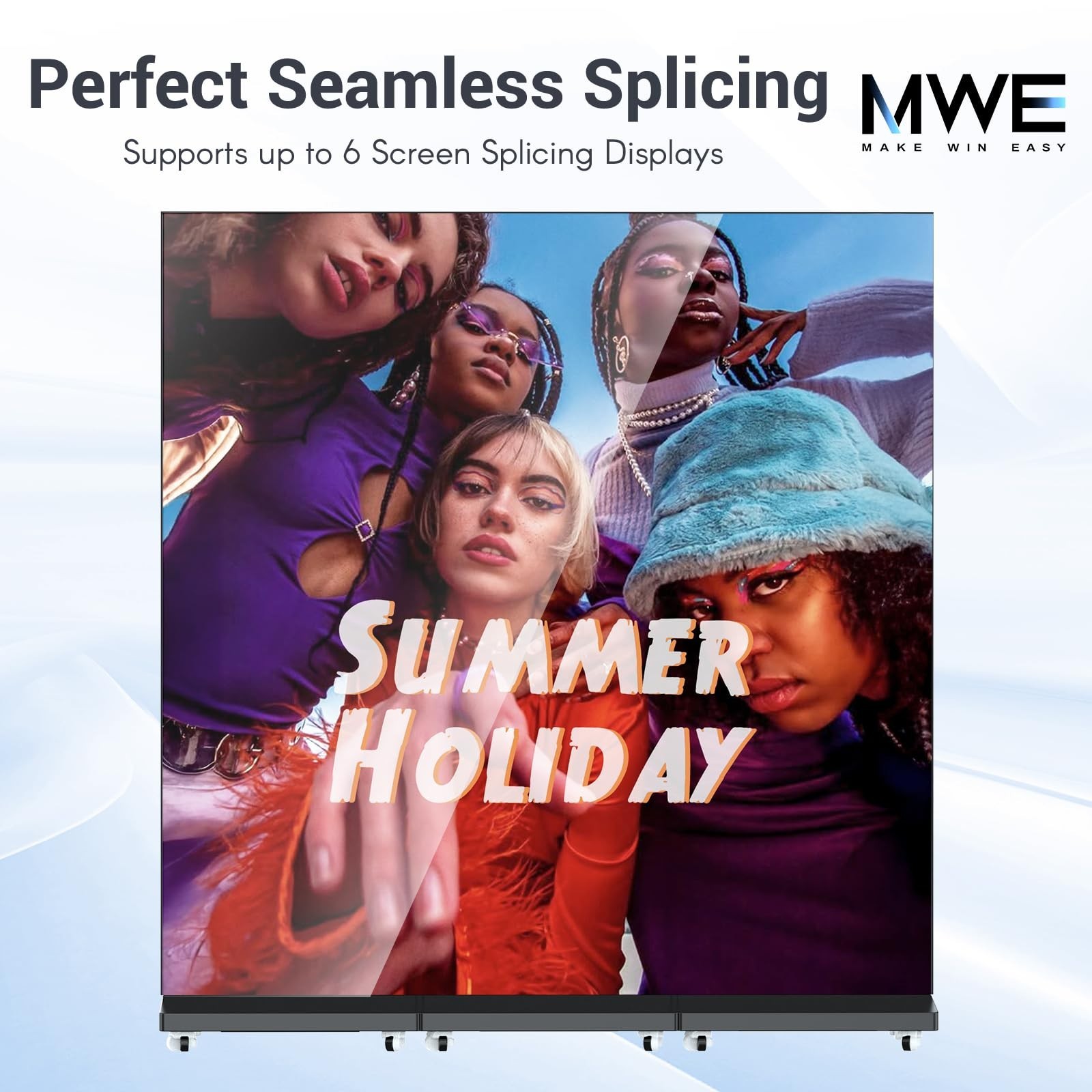 80 Inch LED Digital Signage Display, Foldable Seamless Stitching Kiosk