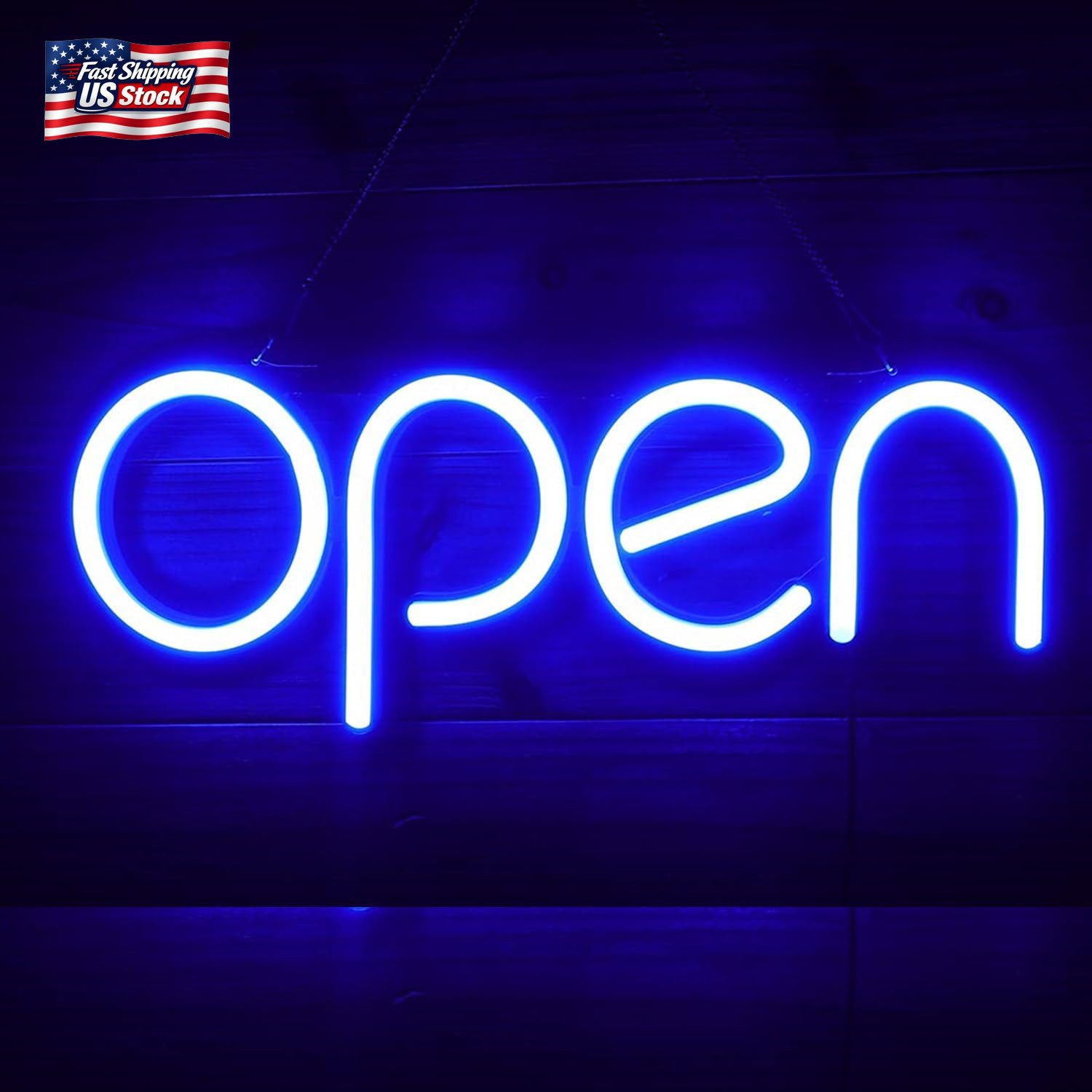 LED Open Sign,16X6 Inch Open Sign for Business,With Multiple Flashing Modes, Ide