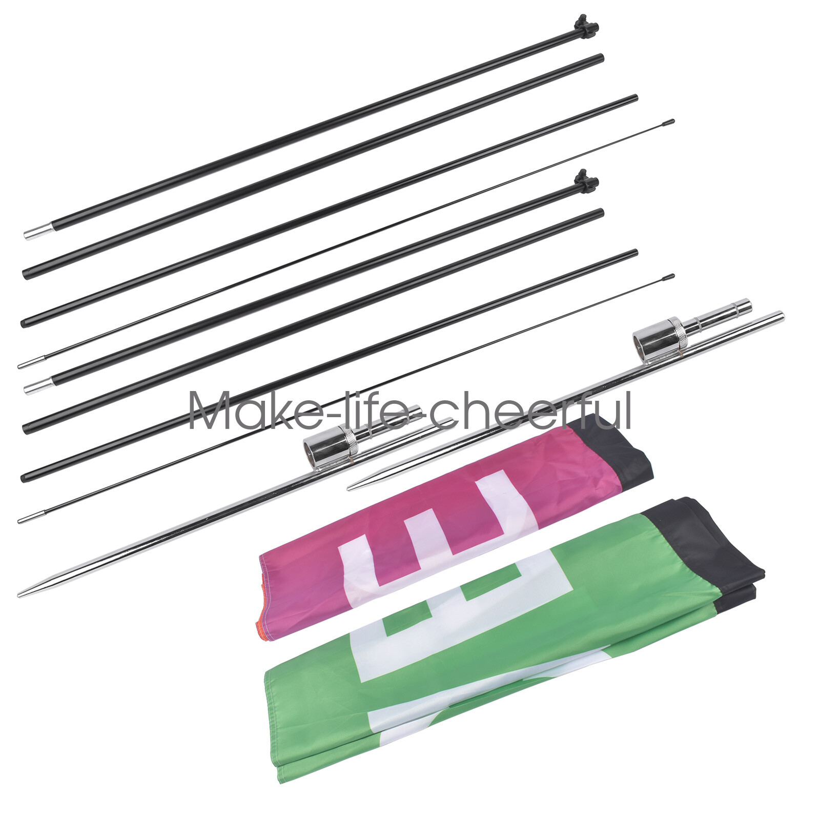 Open Feather Flags with Pole Kit, Advertising Flags for Business Outdoor Use
