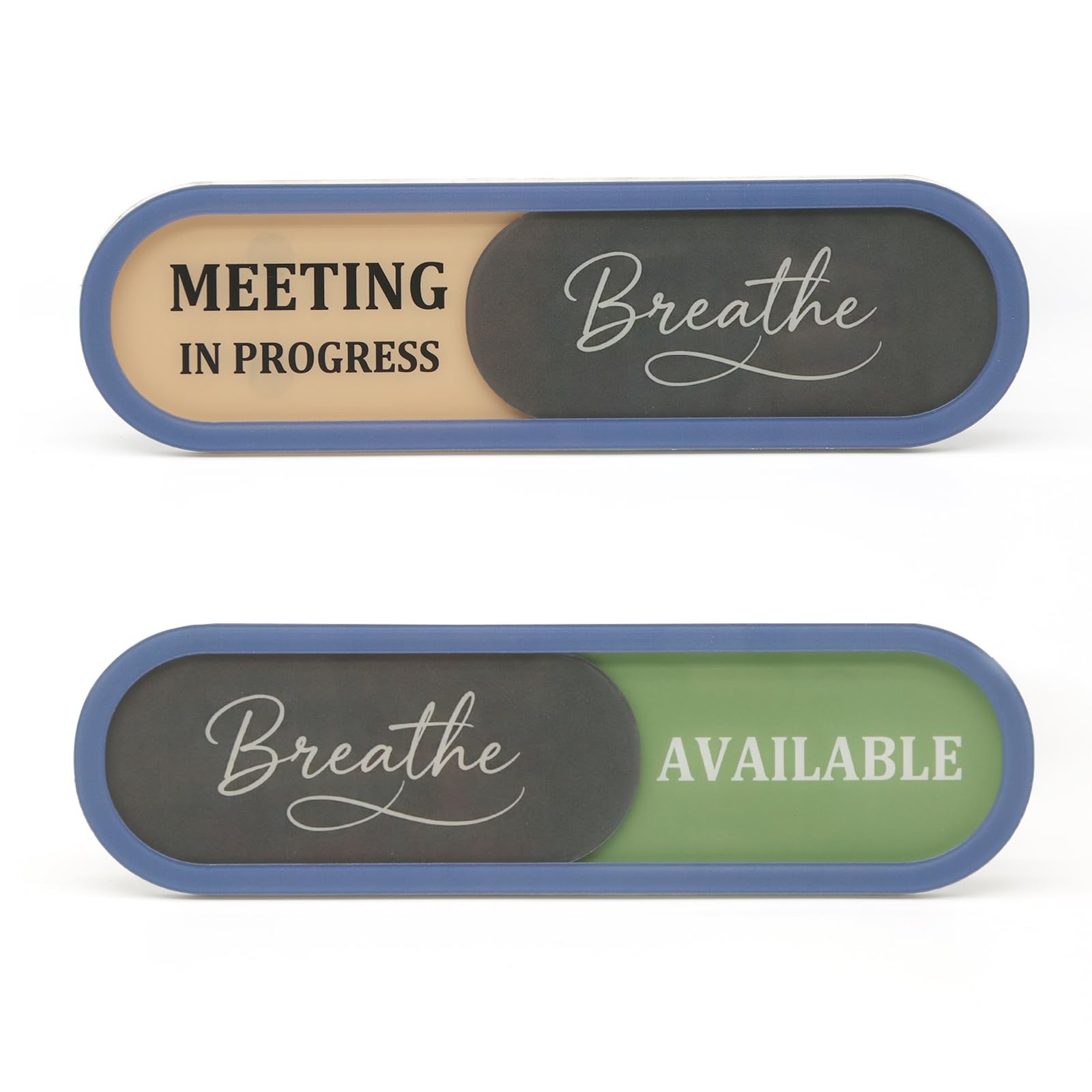 Office Door Sign Slider Breathe Status Indicator Adhesive Magnets Acrylic