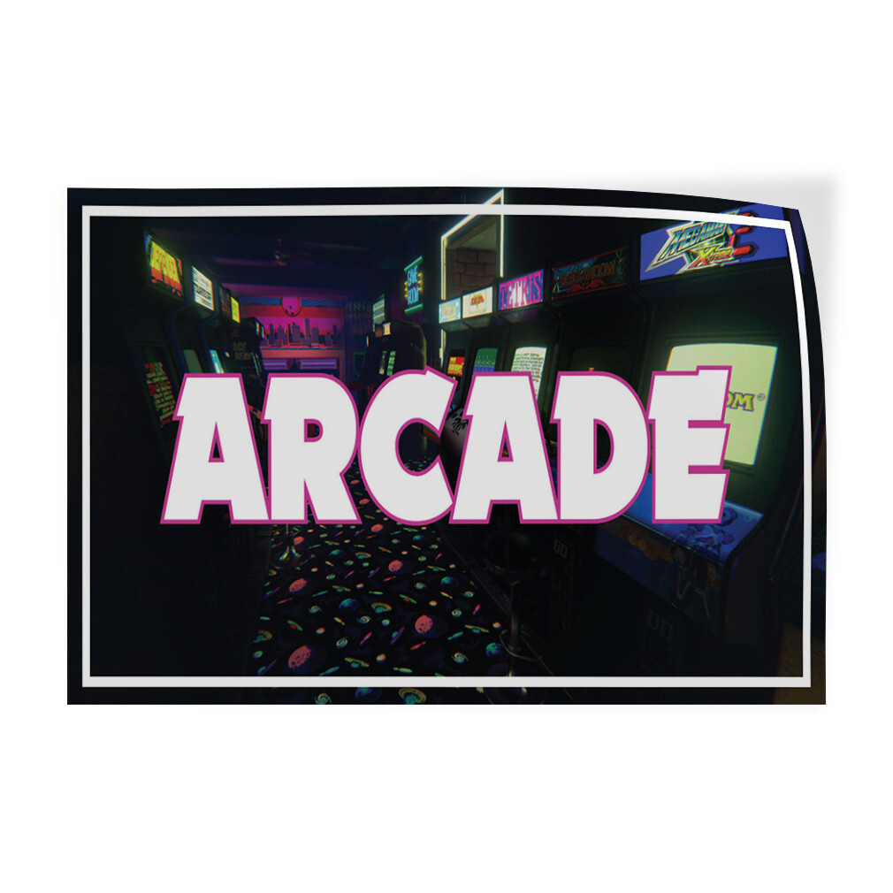 Decal Stickers Arcade Business Vinyl Store Sign Label Business