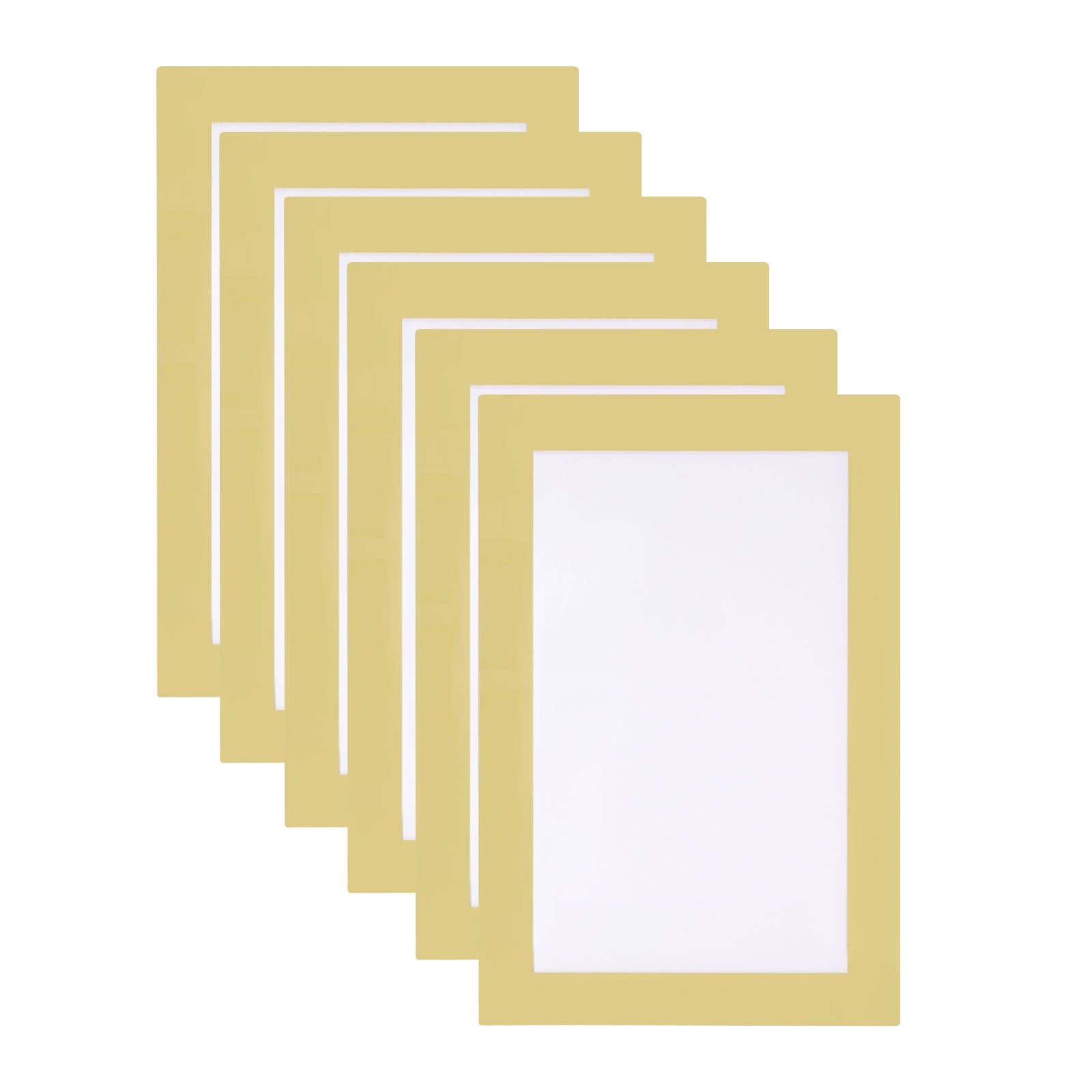 6pcs Self Adhesive Magnetic Wall Sign Holder, 4″x6″ Frame Display,Gold
