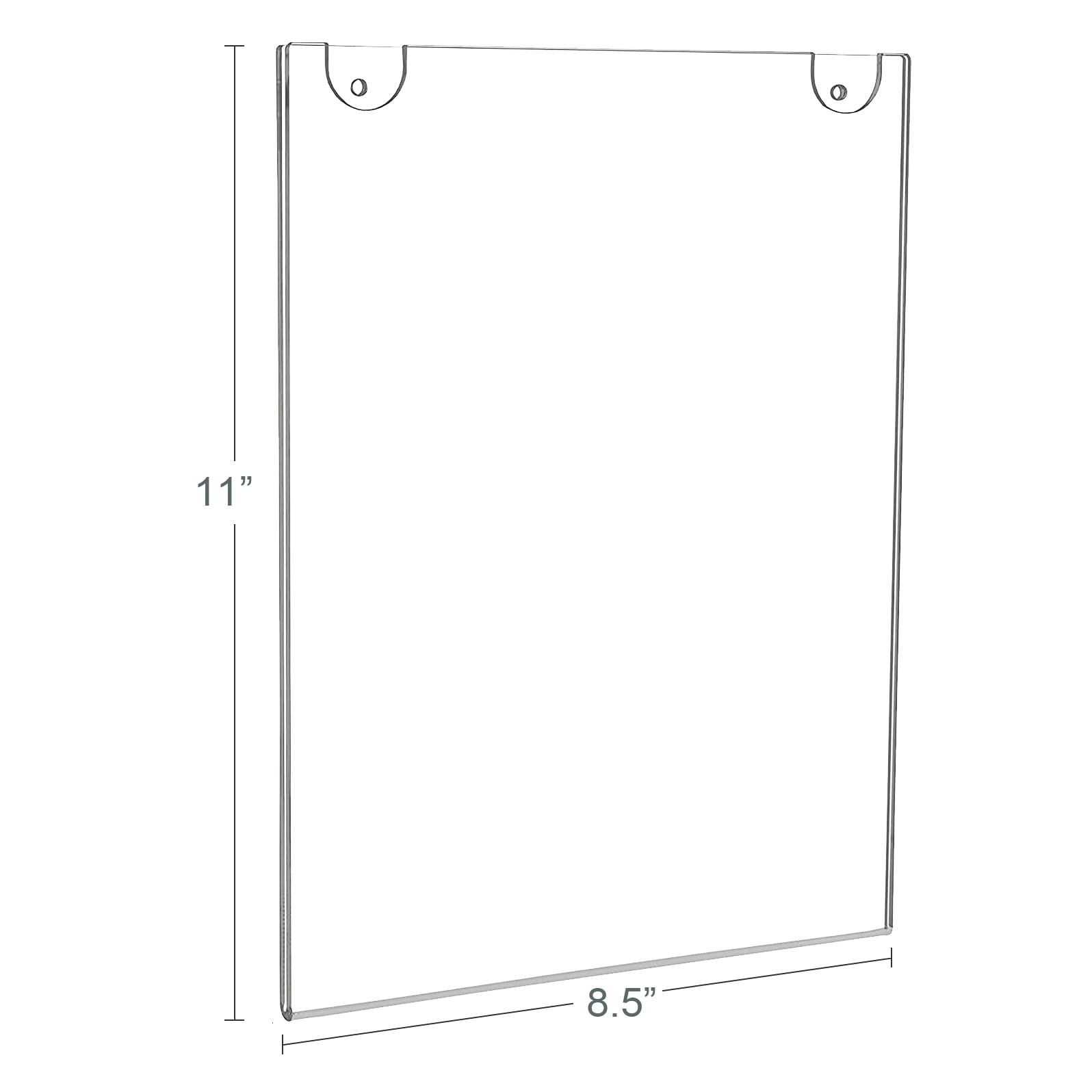 BlueValley 3 Pack Acrylic Sign Holder 8.5×11 Wall inches, Transparent