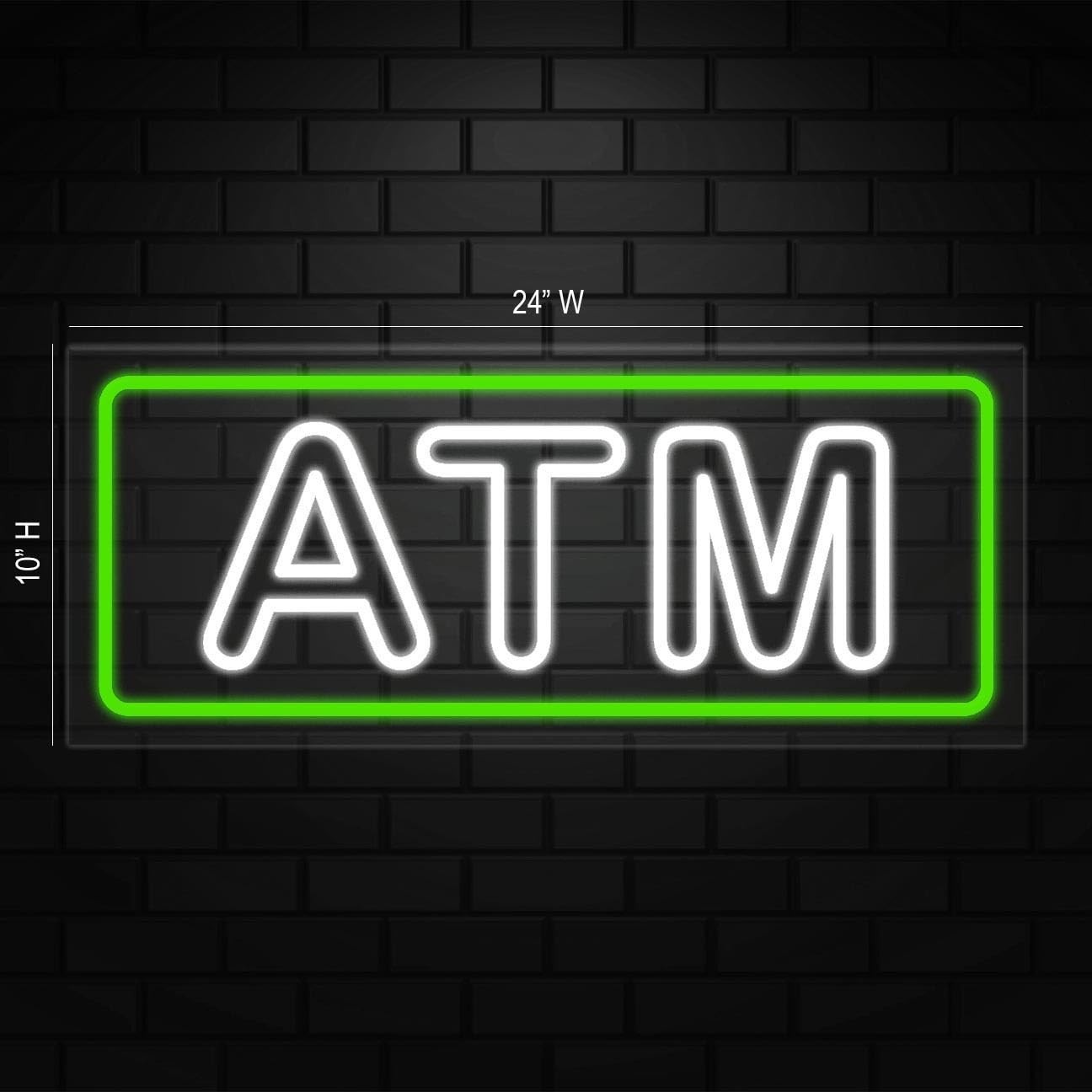 ATM Neon Sign for Retail Displays | LED Flex Neon | 24″W x 10″H x 1″D