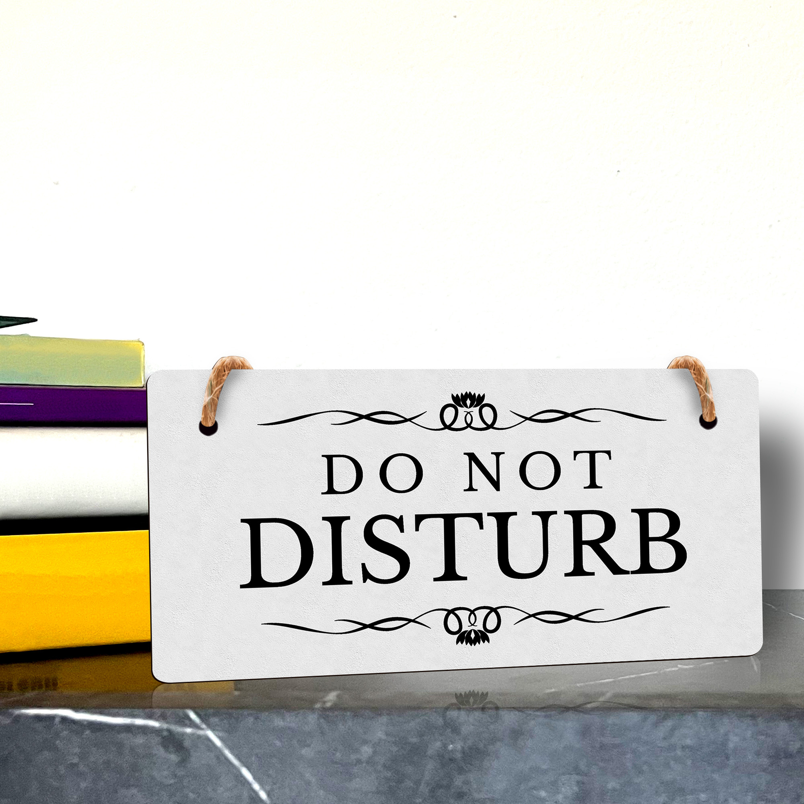 Do Not Disturb 5″ x 10″ Hanging Wall or Door Sign | Rustic Twine