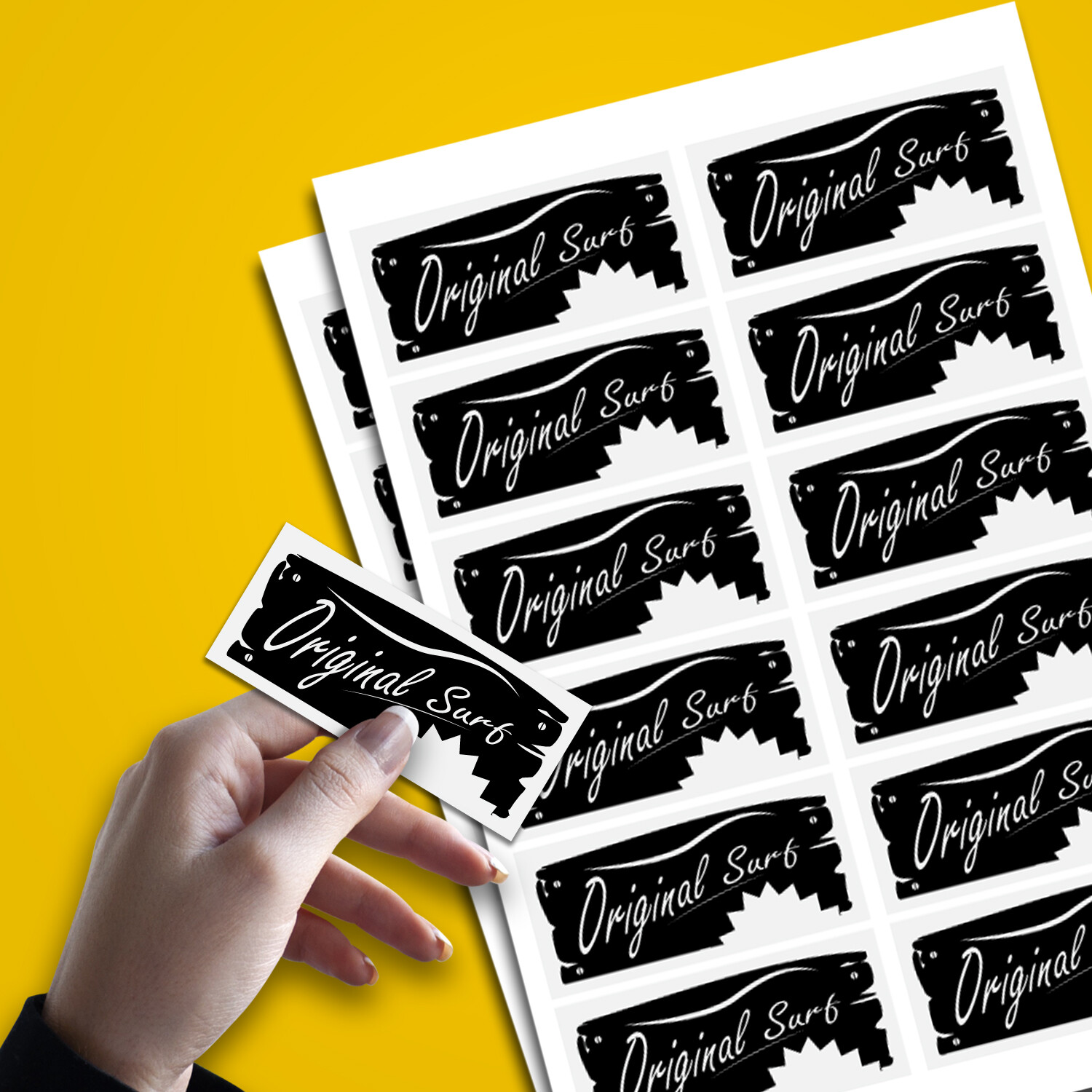 Business Shop Front stickers Size rectangle logo label custom australia made