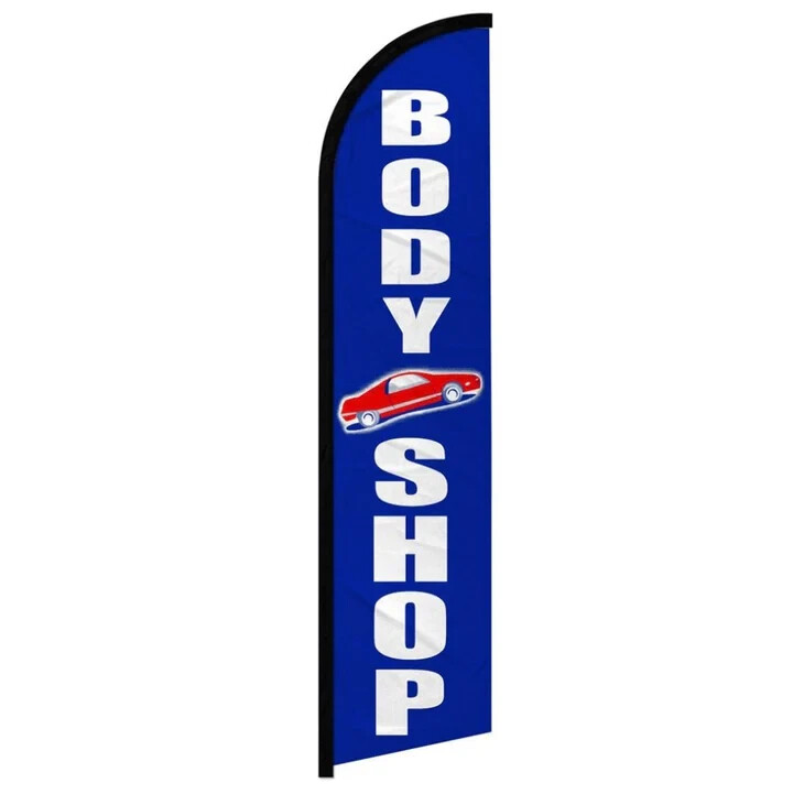 Auto Parts Body Shop Variations Windless Full Sleeve Advertising Banner Flags