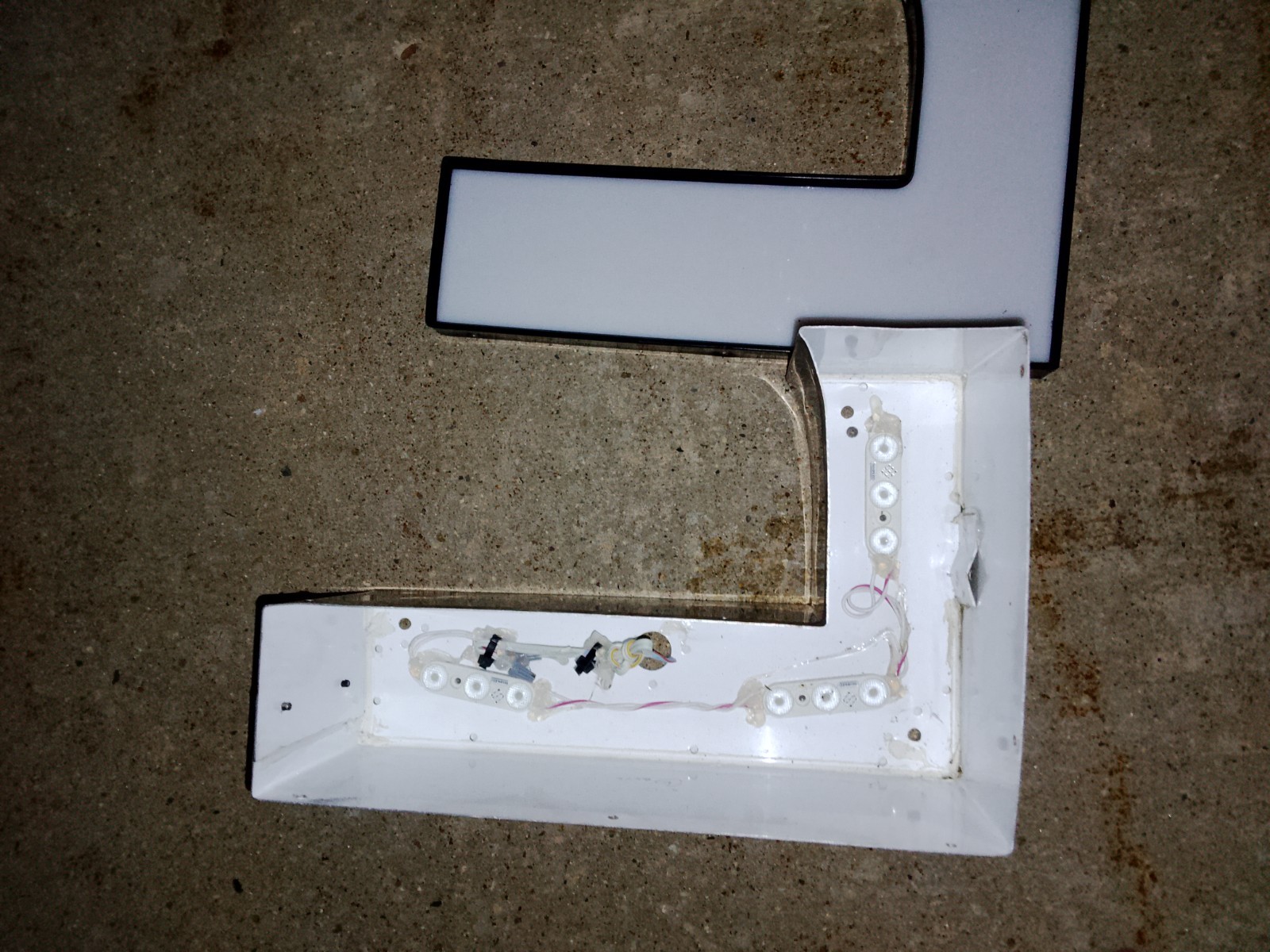 16′ Tall 6′ Deep 1ft wide LIGHT UP MARQUEE SIGN LED outdoor or indoor metal “L”