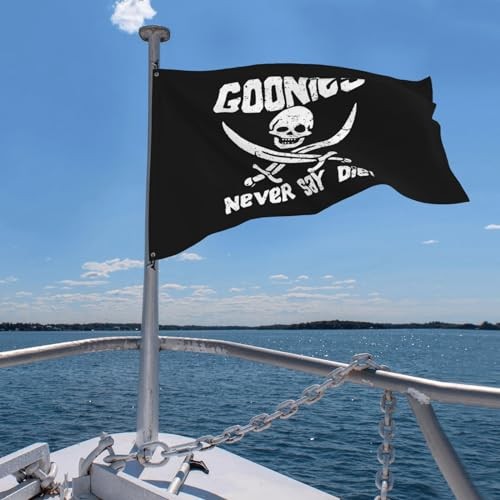 Funny “Never Say Die” Pirate Flag 3×5 Ft Double-Sided Meme Wall Art Decor