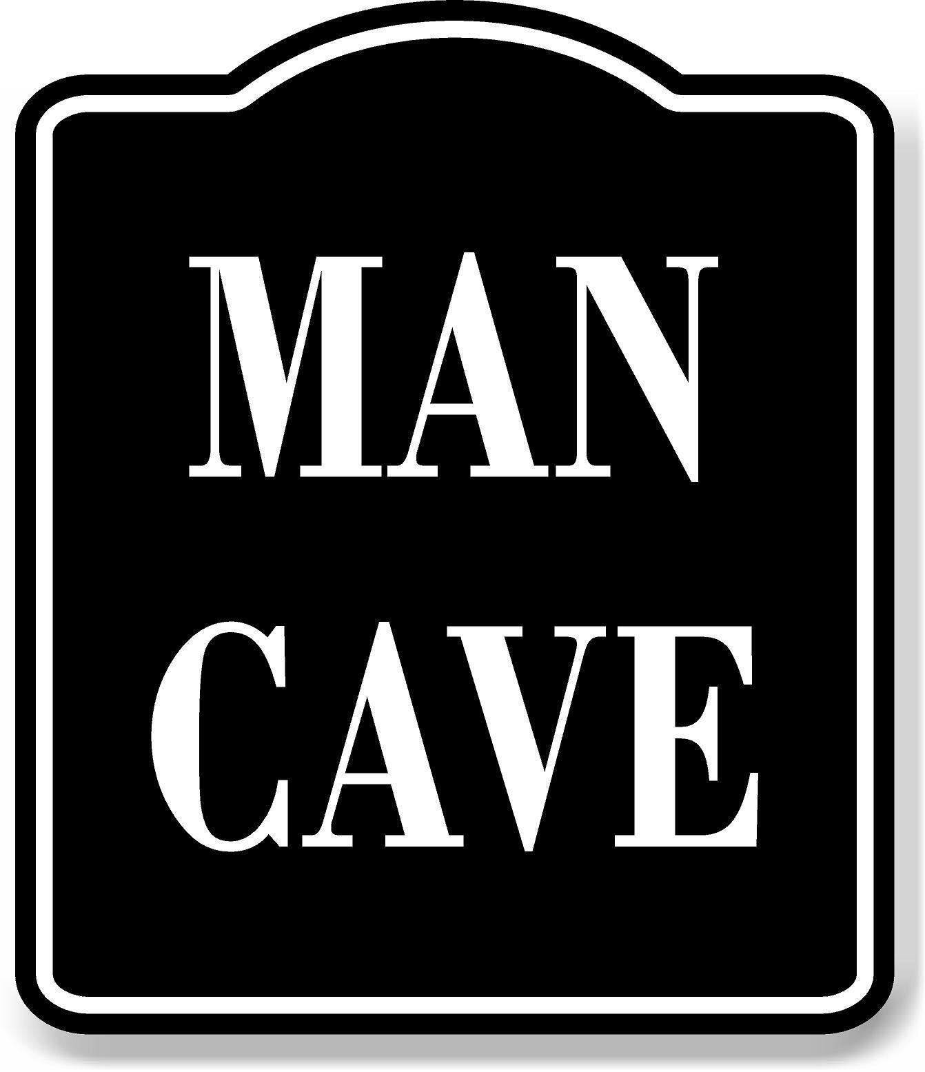 Man Cave BLACK Aluminum Composite Sign