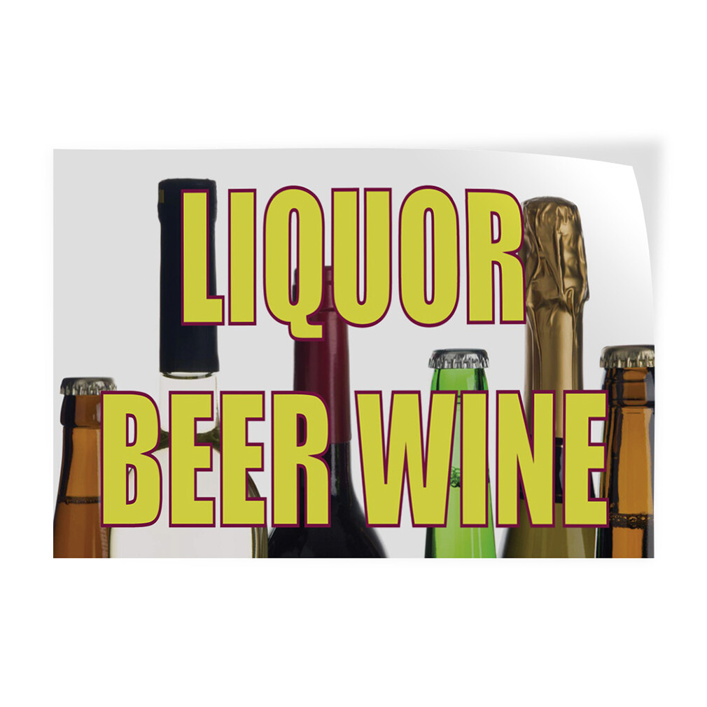 Decal Stickers Liquor Beer Wines Advertising Printing Vinyl Store Sign Label