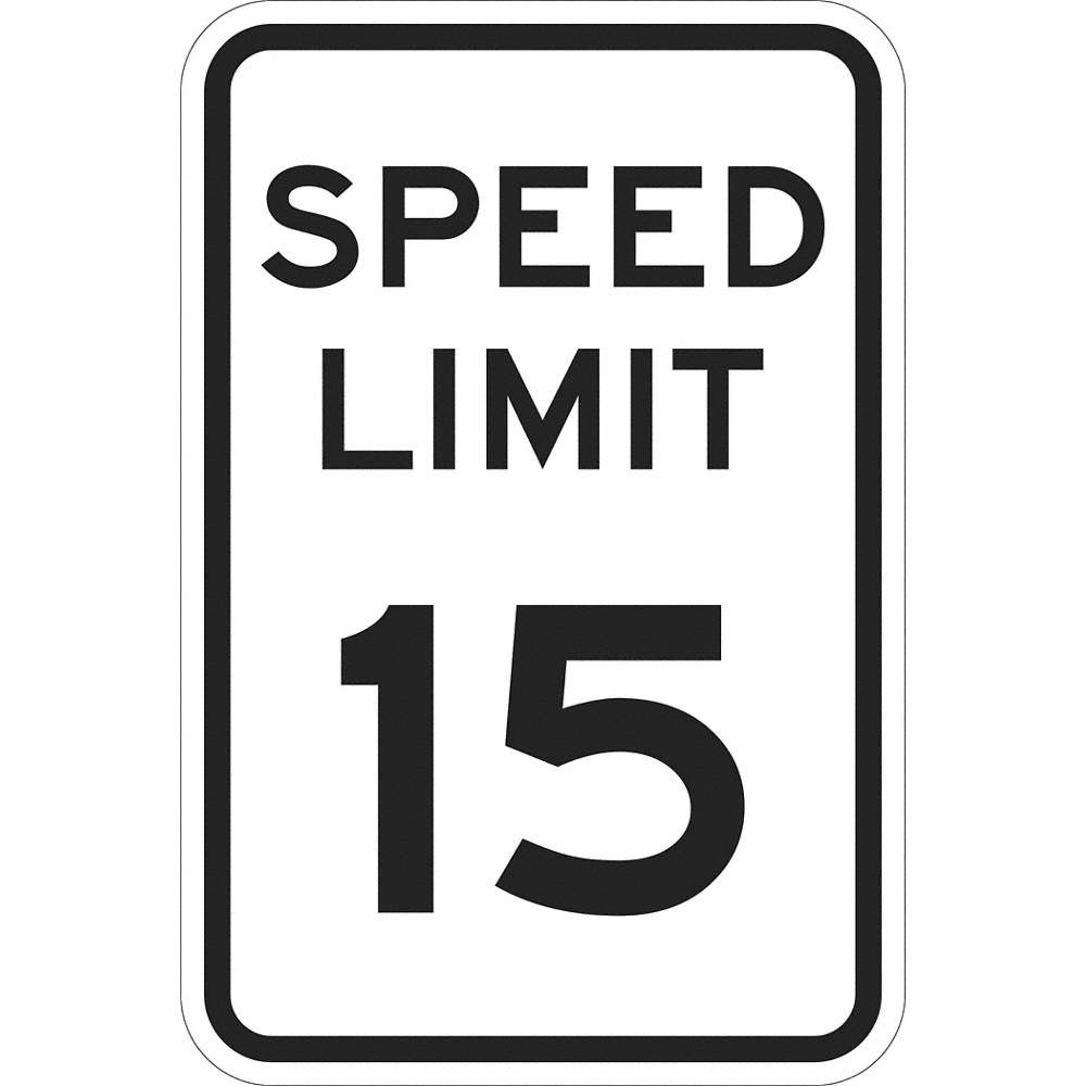 LYLE T1-1012-EG_12x18 Speed Limit 15 Traffic Sign,18″ x 12″ 448X45