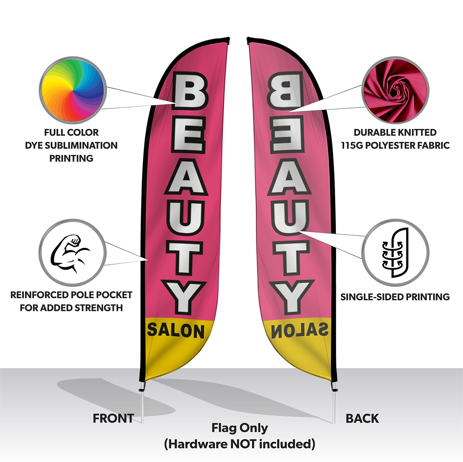 Lookourway Feather Flag Banner – 12 Feet Tall Advertising Flags For Outdoor