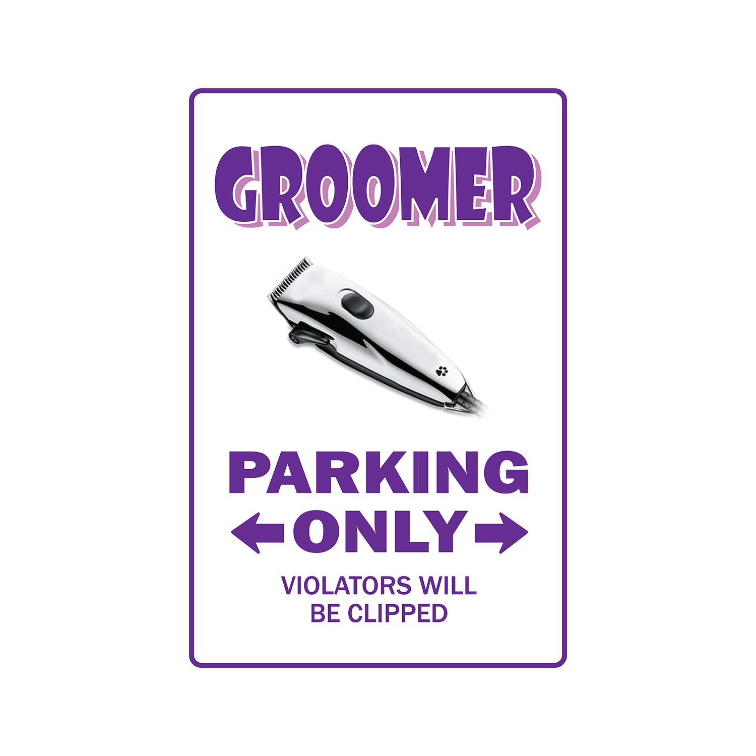 GROOMER Sign Or Decals parking pet dog cat kennel veterinarian vet
