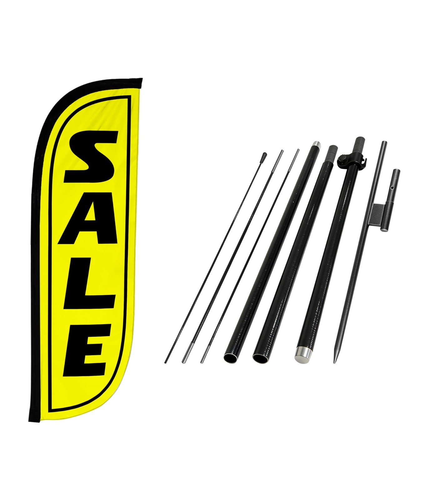 Lookourway Feather Flag Pole Kit – 7 Feet Tall Advertising Banner Fiberglass