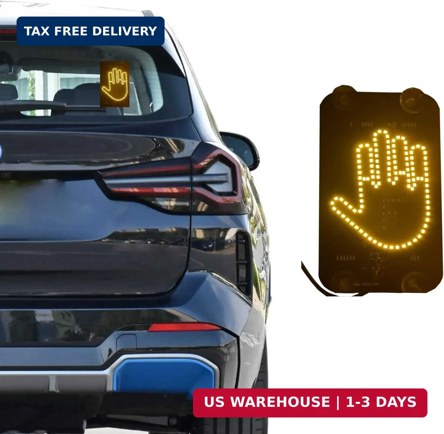 LED Middle Finger Sign for Car, Truck, Thank You Lights, Thumb Up Down Light, Co