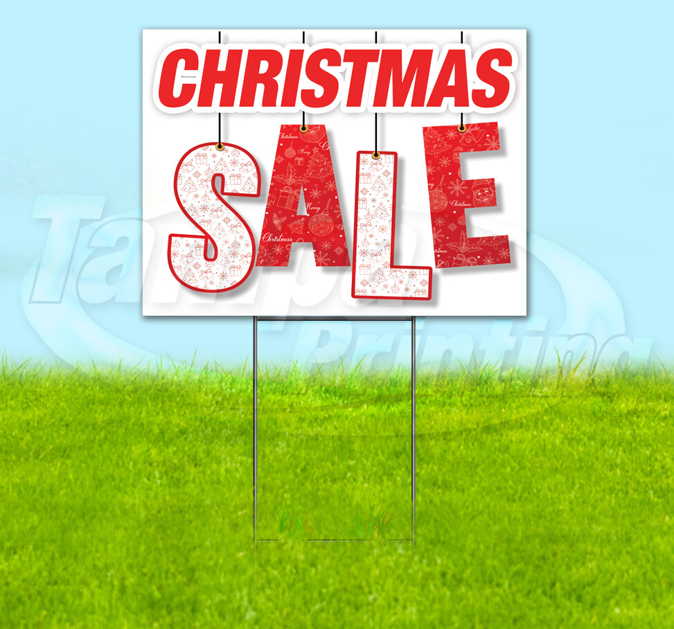 CHRISTMAS SALE Yard Sign Corrugated Plastic Bandit Lawn Decoration USA