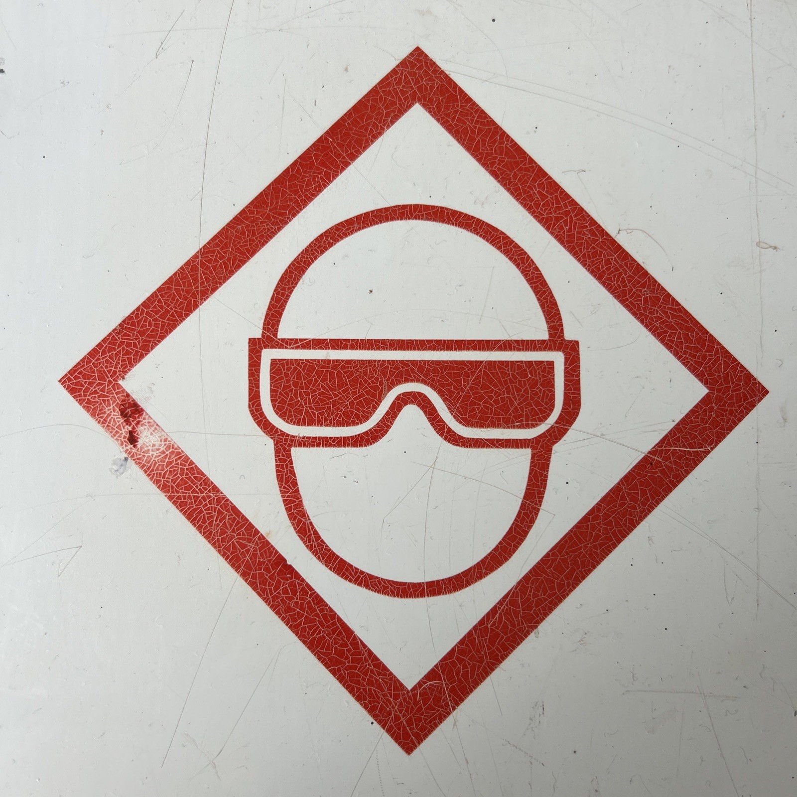 Danger Safety Glasses Required 10×12 Metal 1988 DANGER
