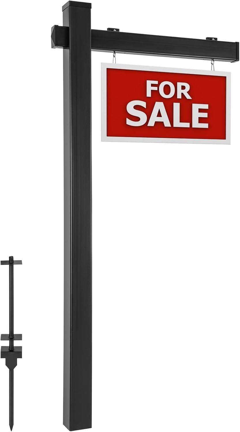 NEW 6FT Real Estate Sign Post UPVC Yard Sign Holder 36in Arm