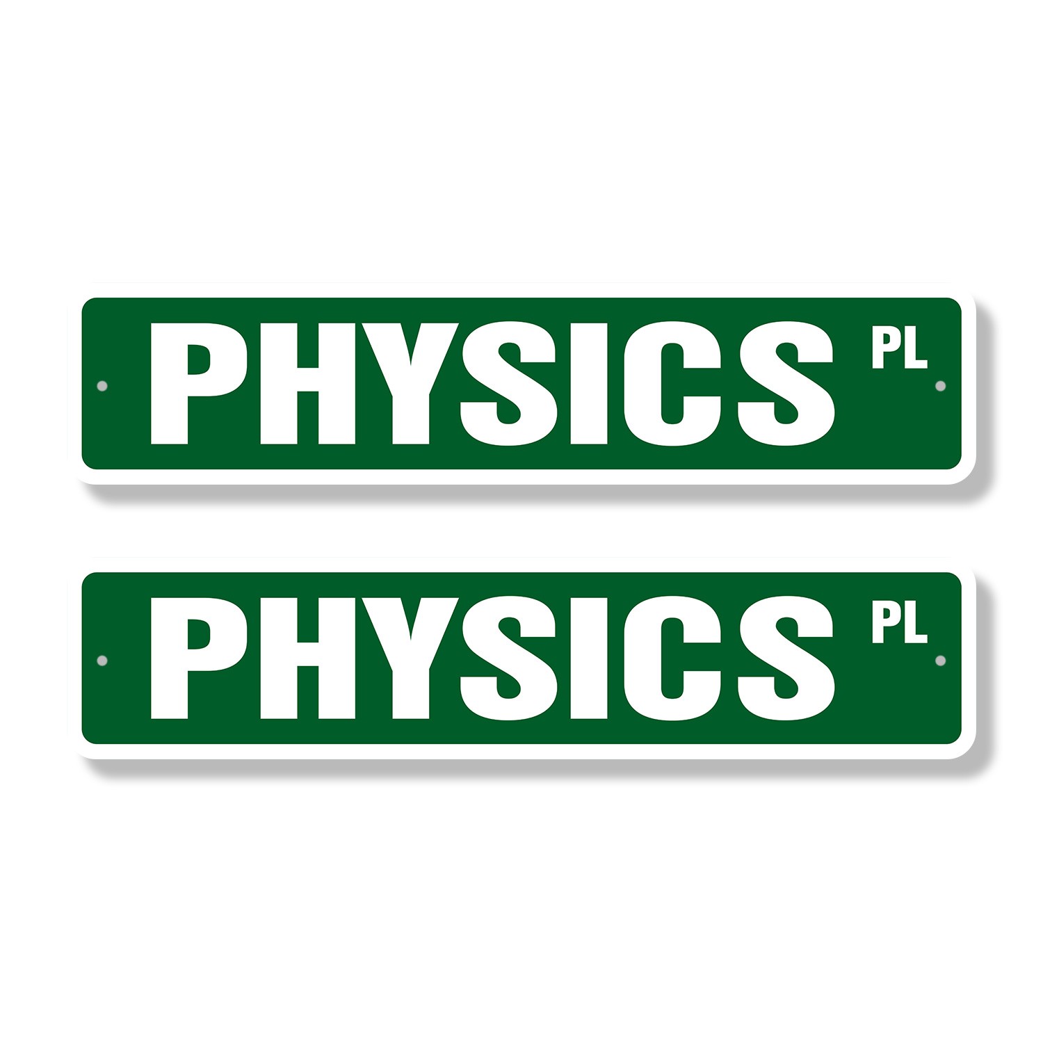 PHYSICS Street Sign (2 Pack) teacher professor college natural science