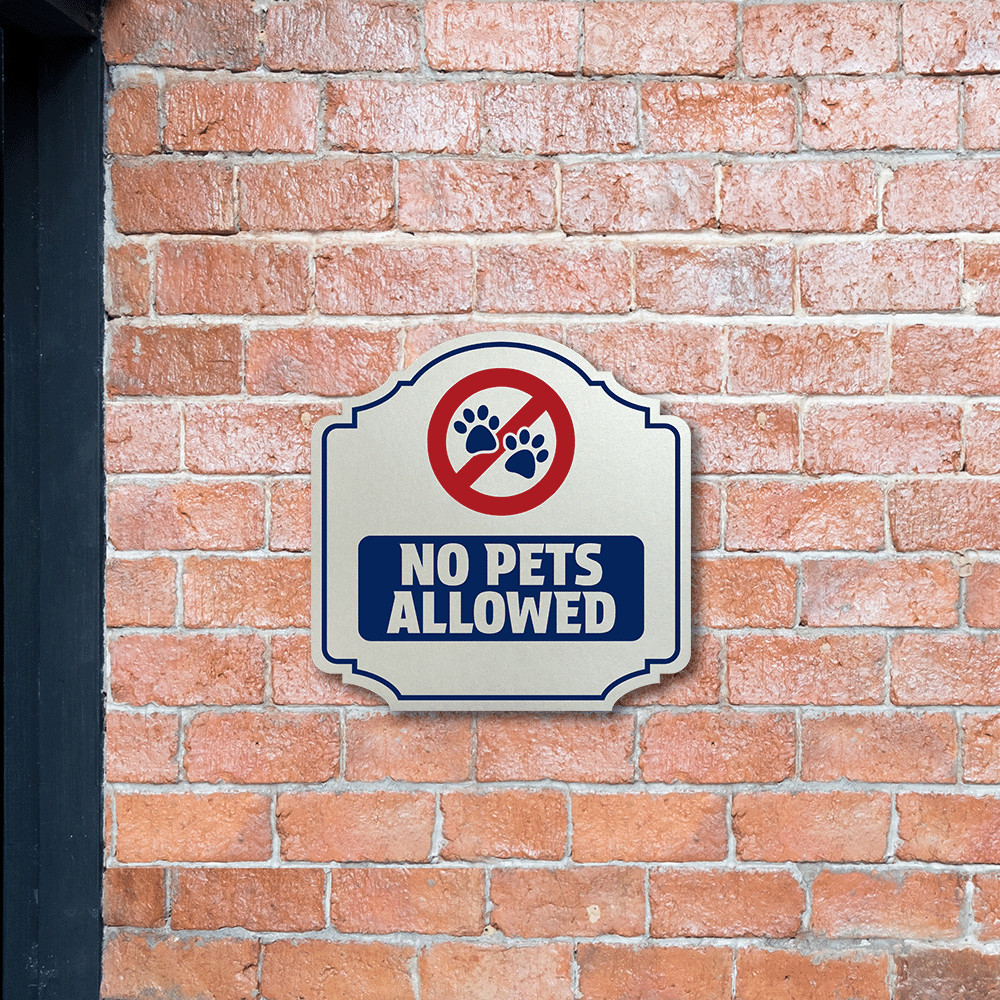 Heritage Plus No Pets Allowed Wall or Door Sign | Business Health