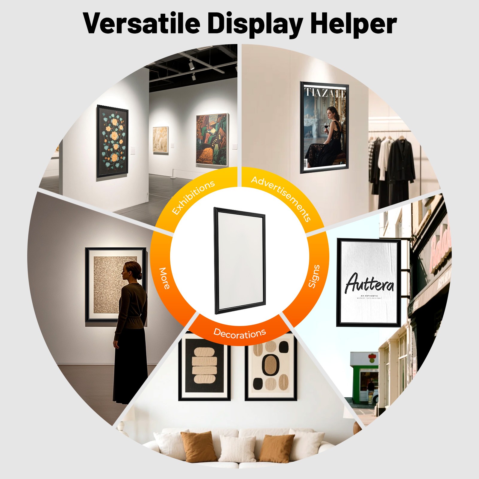 24×36″ LED Backlit Movie Poster Art Picture Frame Light Box Wall Mount
