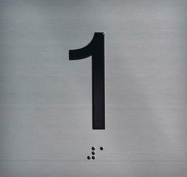 1st Floor Elevator Jamb Plate Sign with Braille and Raised …–REF24-1027
