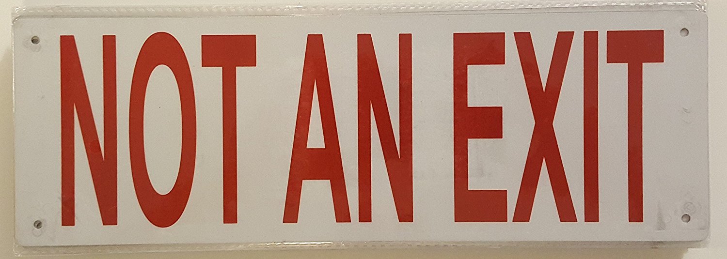 NOT AN EXIT SIGN (Reflective, Aluminium 4X12)-REF24-1027