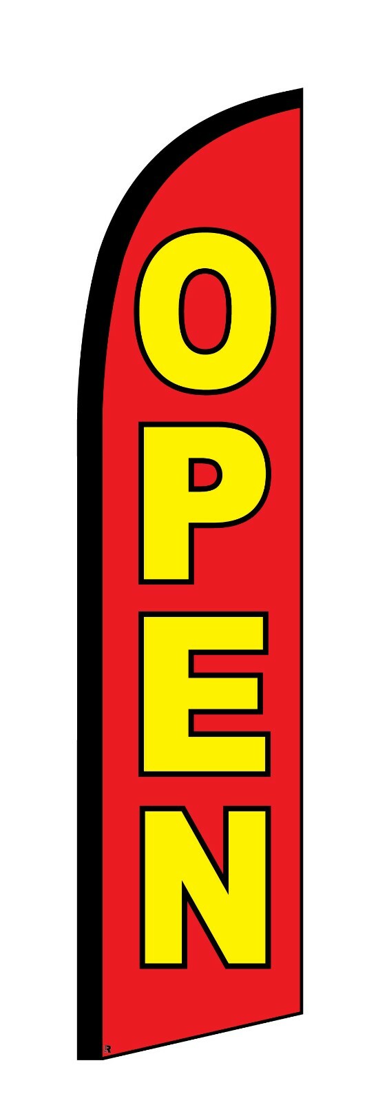 OPEN Advertising Promotional Feather Business Flag Free Shipping! Flag ONLY