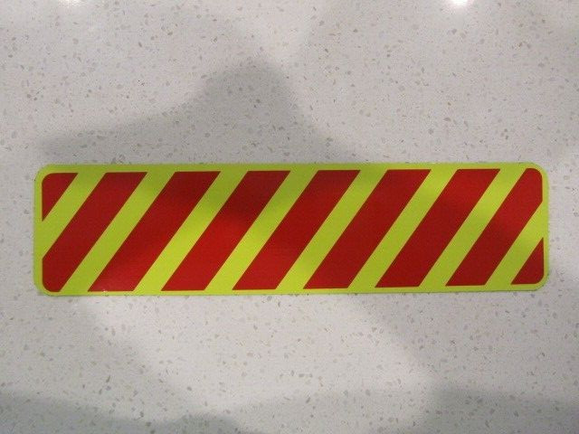 CAUTION Stripes Yellow & Red Vehicle Magnetic Sign 3″x12″ for Car Truck Van SUV