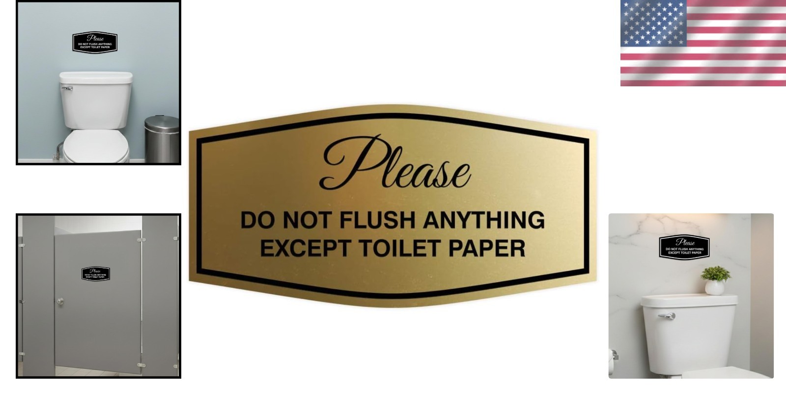 Stylish 3×6″ Acrylic Toilet Paper Sign – Easy Wall Mount Installation