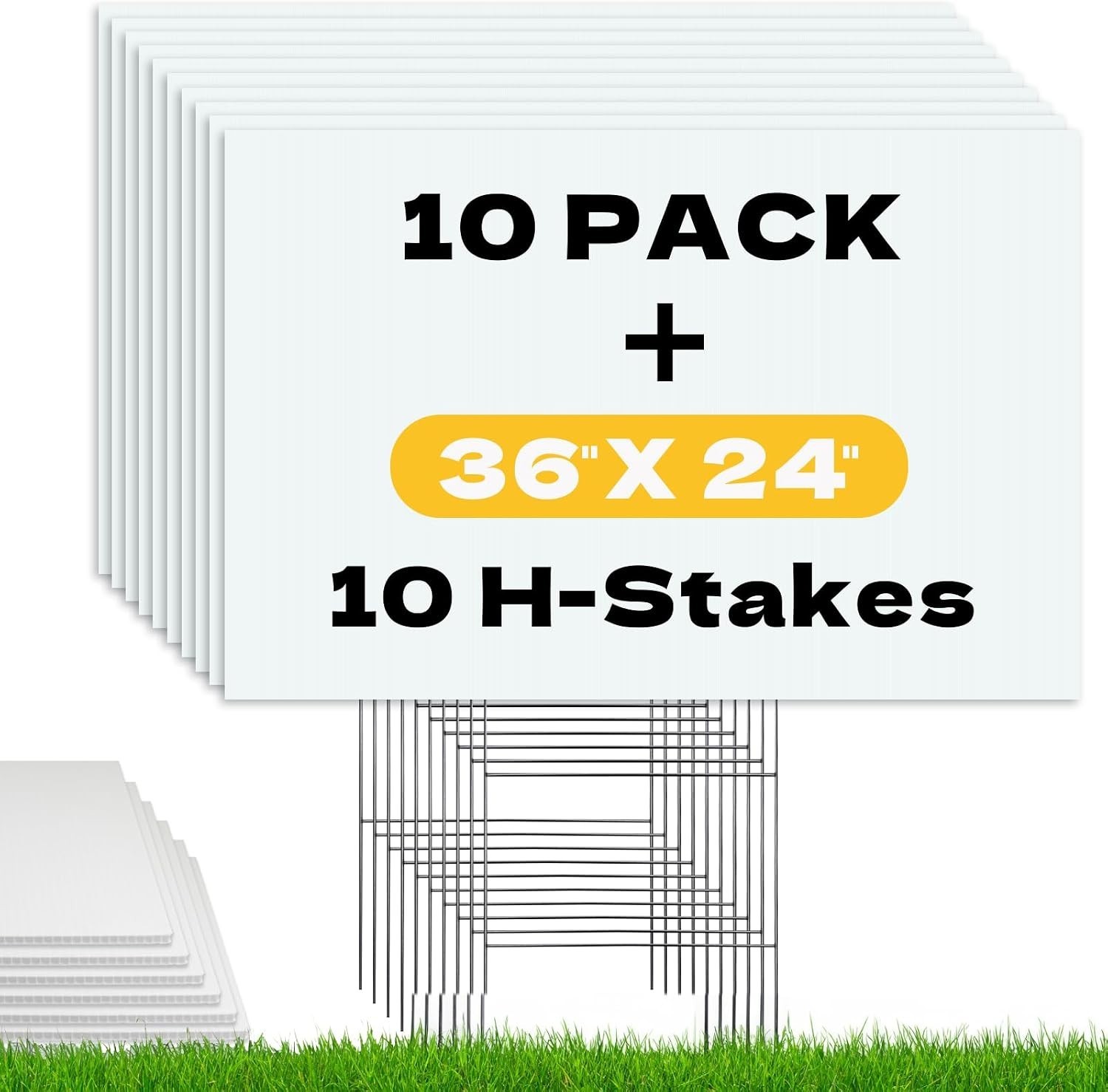 Weather-Resistant Poster Board Pack – 10 Signs