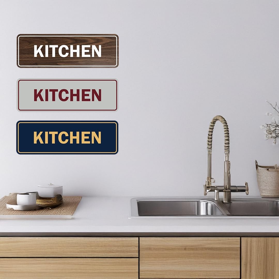 Standard Kitchen Sign Brushed Silver Medium Hardware Accessories
