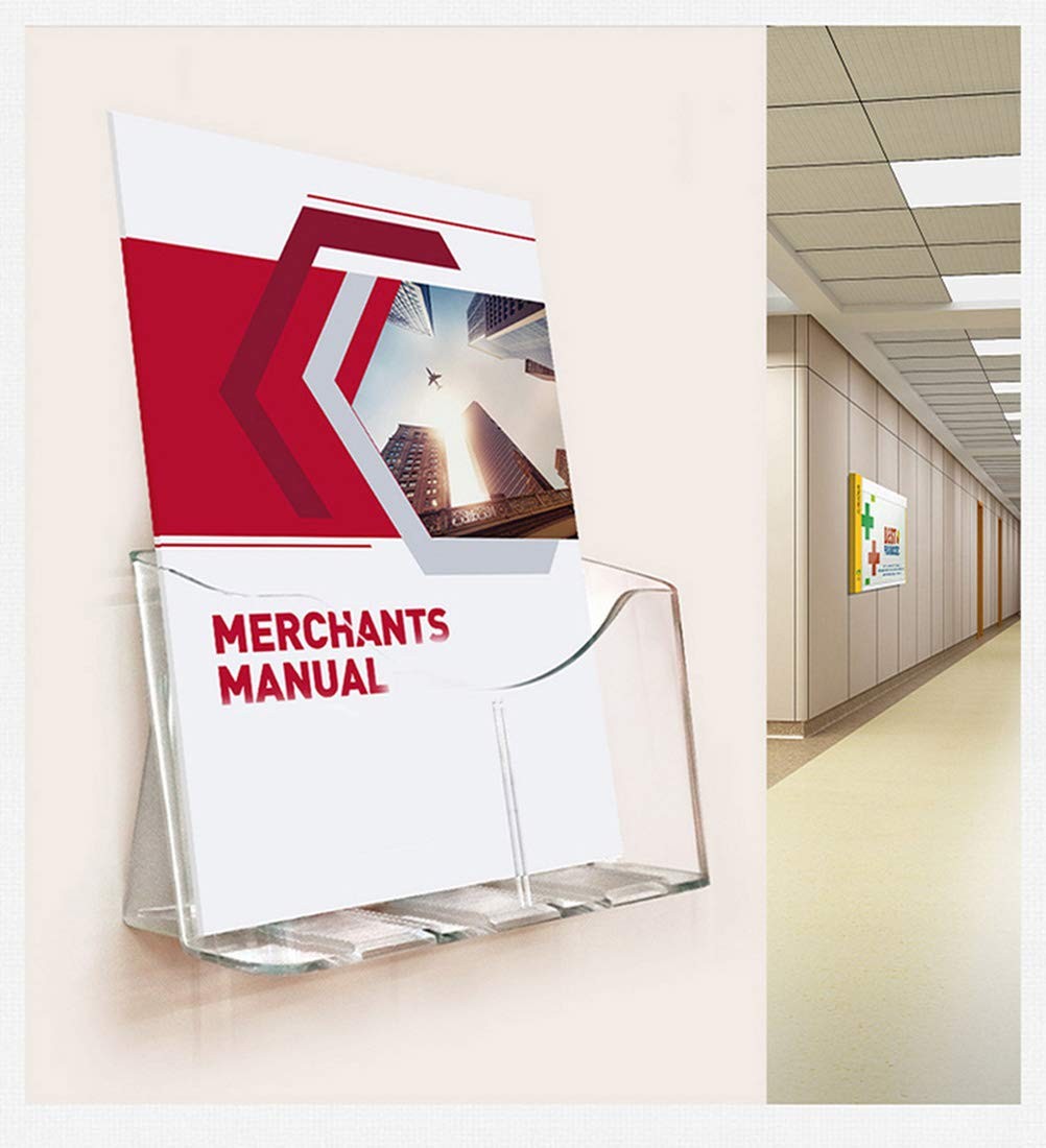 Yarlung 2 Pack Acrylic Brochure Holder, 8.5 x 11 Inches 9 x 11 inches, Clear