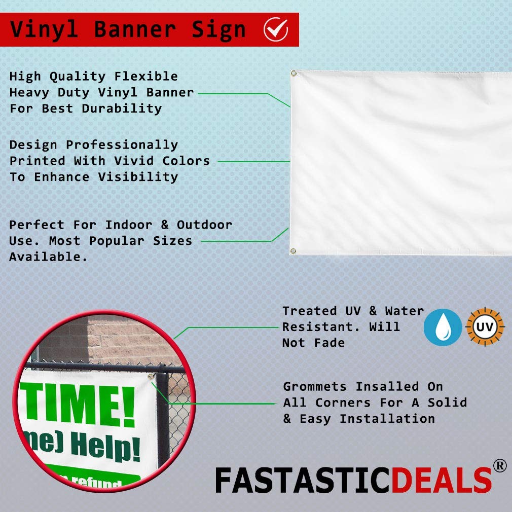 Vinyl Banner 24x48in Weatherproof for Wheel Balancing & Flat Tire Repair