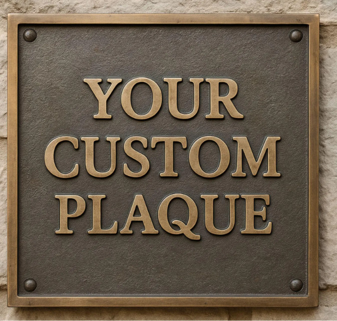 Custom Brass House Sign Personalized Metal Plaque Family Name Outdoor Decor