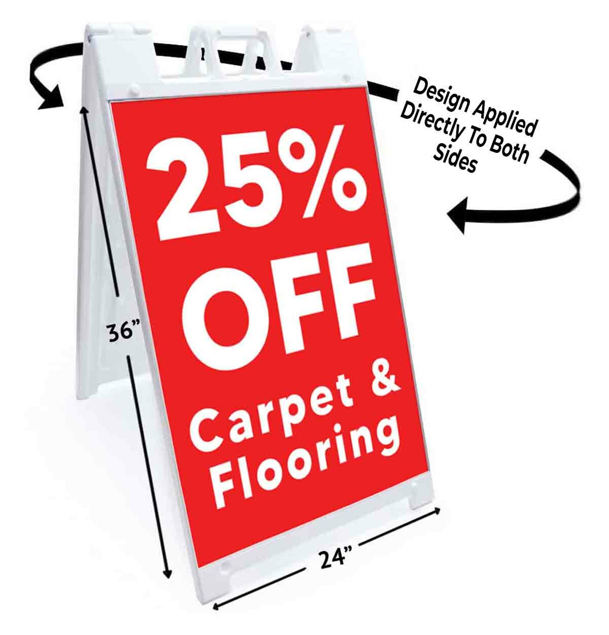 25% Off Carpet & Flooring Signicade 24×36 A Frame Sidewalk Sign Double Sided