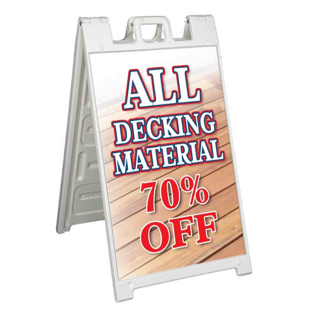ALL DECKING MATERIAL 70% OFF Signicade 24×36 Aframe Sidewalk Sign Banner Decal