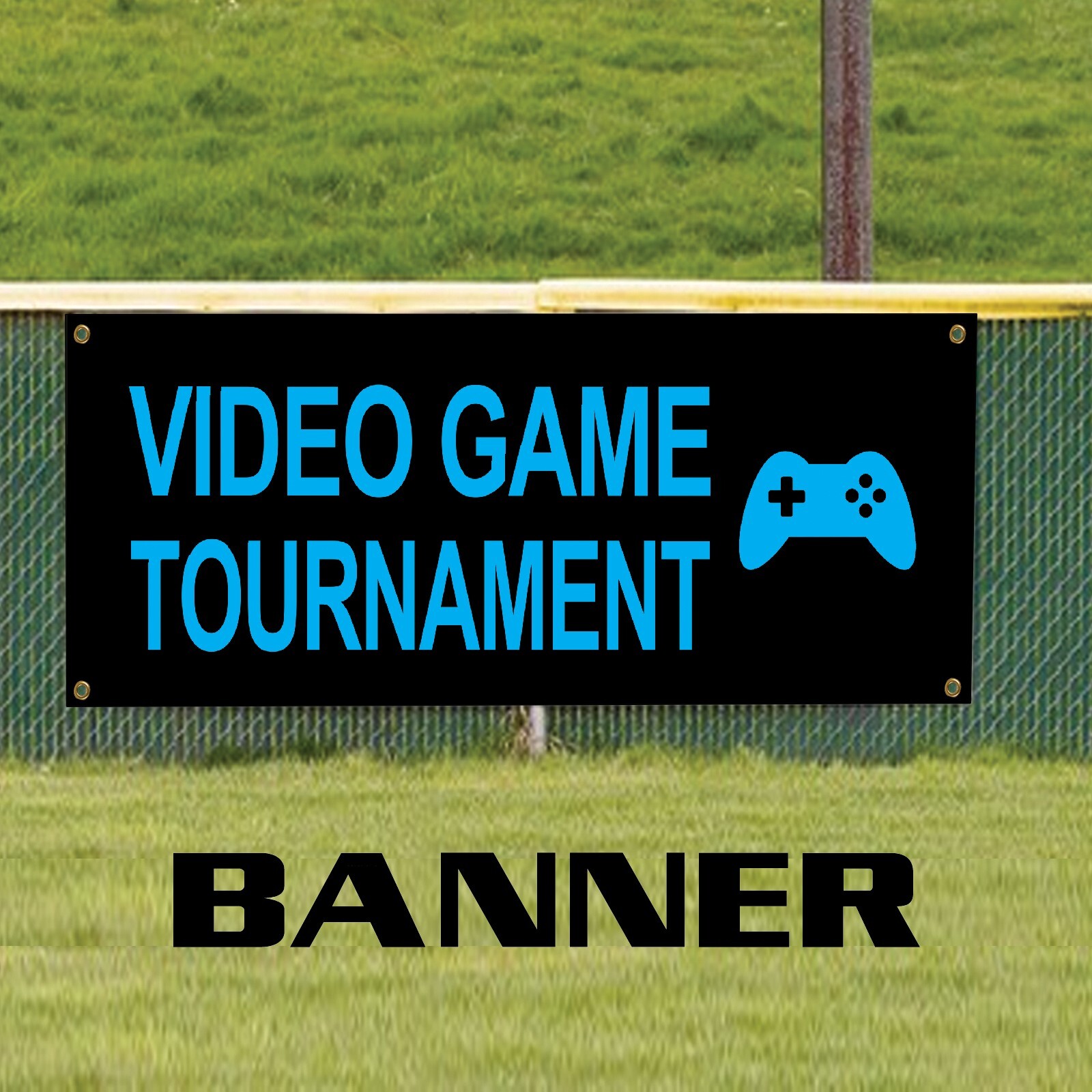Video Game Tournament E-sports Advertising Vinyl Banner Sign With Metal Grommets