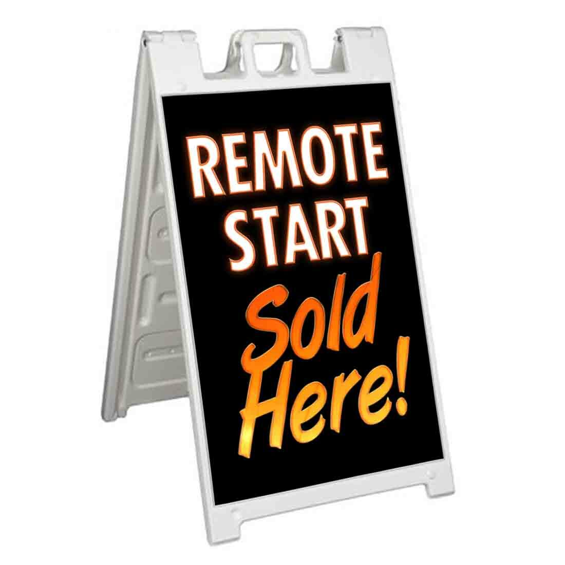 REMOTE START SOLD HERE Signicade 24×36 Aframe Sidewalk Sign Banner Decal CAR