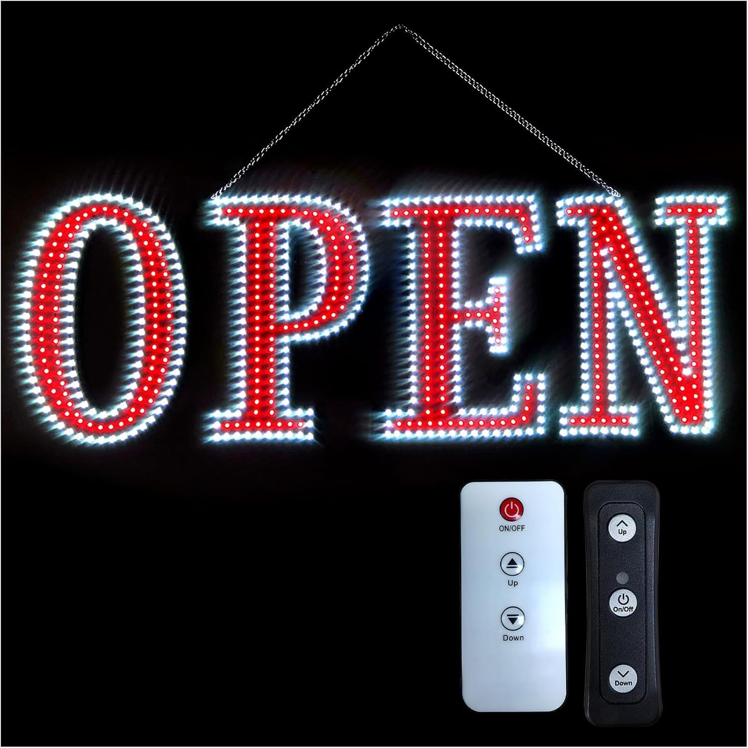 Super Bright 48″ LED Open Sign with Remote & 10 Brightness Levels for Business