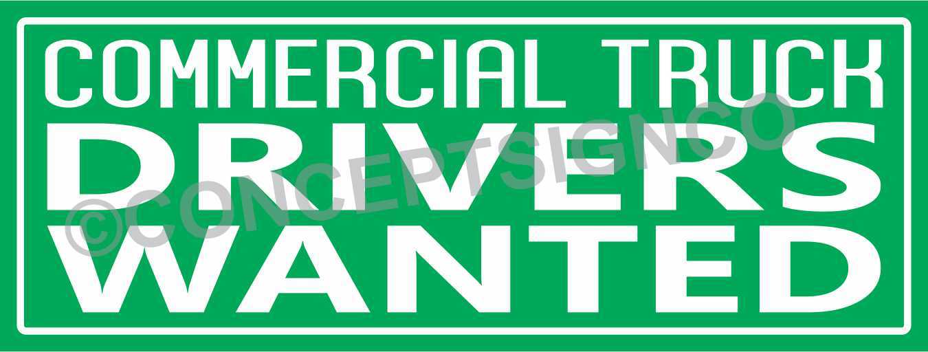 4’X10′ COMMERCIAL TRUCK DRIVERS WANTED BANNER Outdoor Sign XL CDL Owner Operator