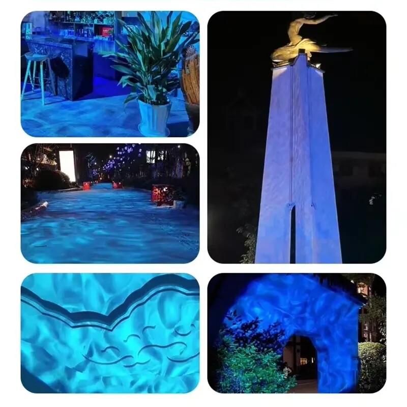 60W Waterproof Outdoor Water Wave Ocean Wave Light Dynamic Effect Gobo Projector