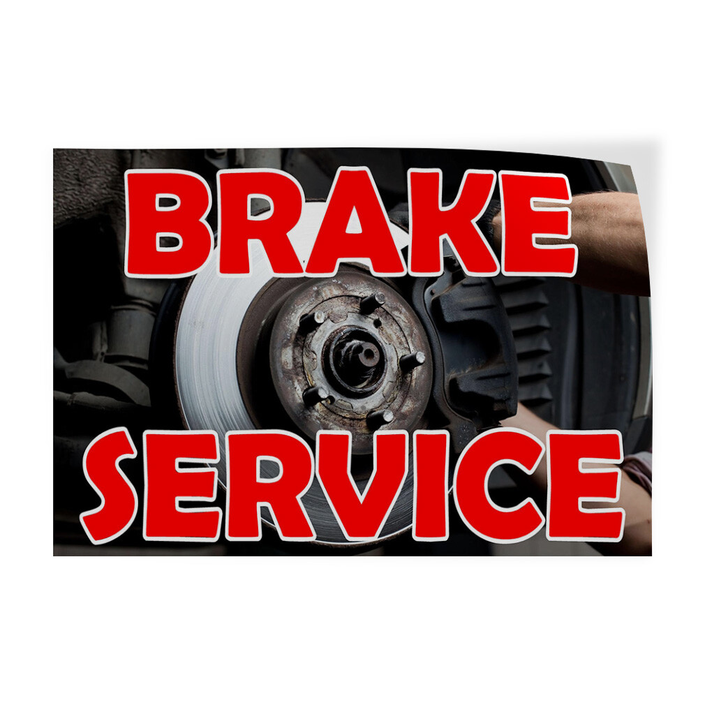 Decal Stickers Brake Service Vinyl Store Sign Label Automotive