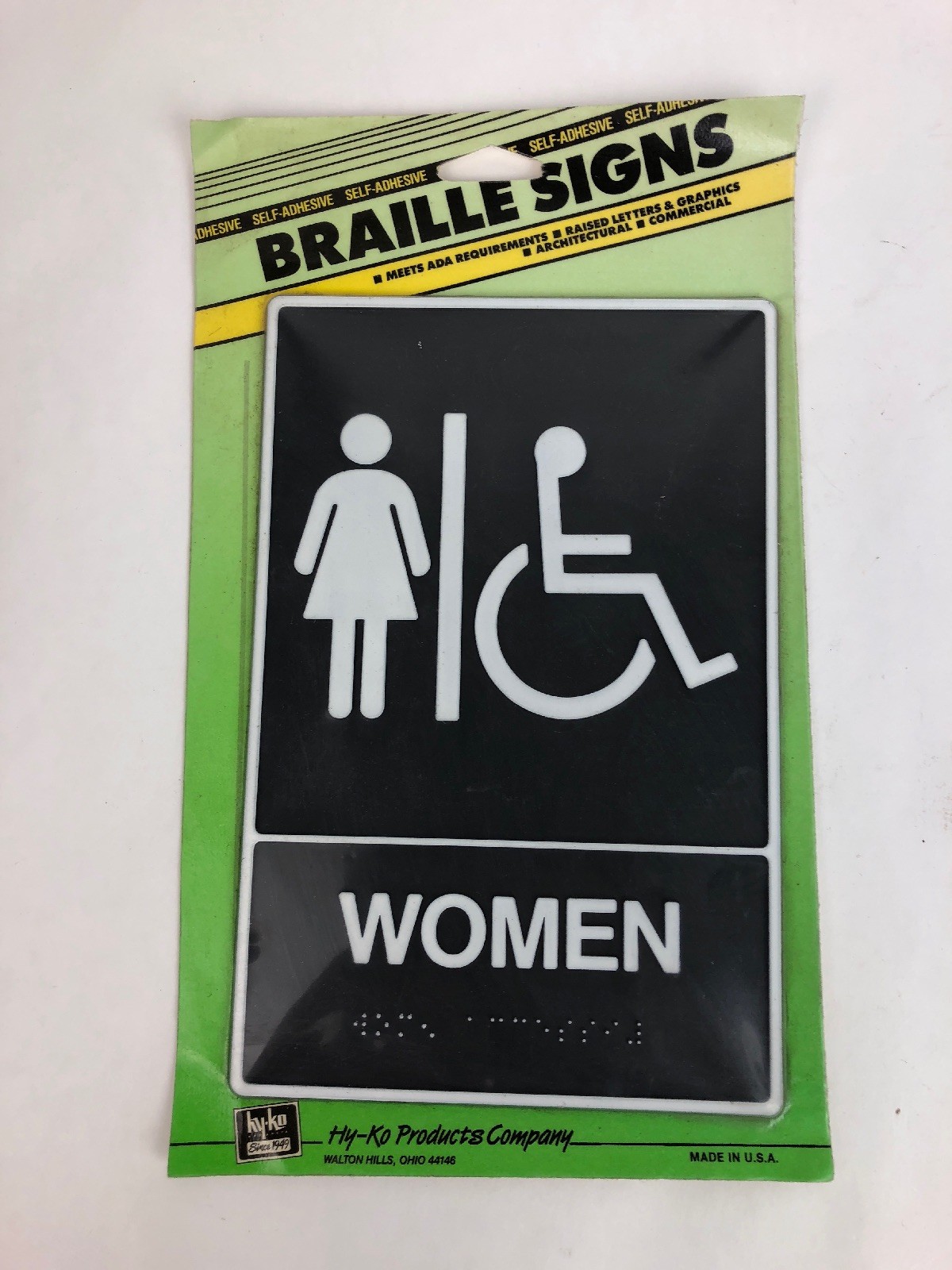 FSTSHP NEW HY-KO PRODUCTS -DB-2 – RESTROOM SIGN – WOMEN & WHEELCHAIR ( 1 PK )