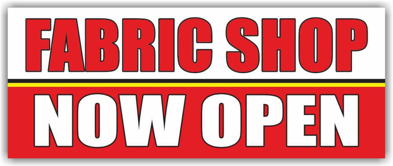 FABRIC SHOP NOW OPEN Advertising Banner Vinyl Mesh Sign Store Welcome