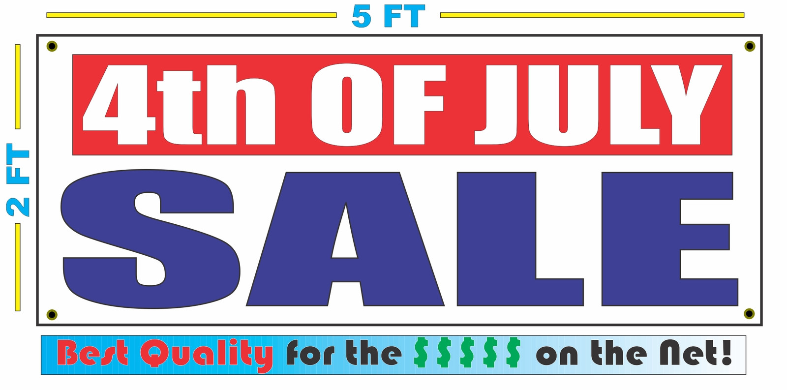 4th OF JULY SALE Banner Sign NEW XXL Size Best Quality for the $$$$ RW&B
