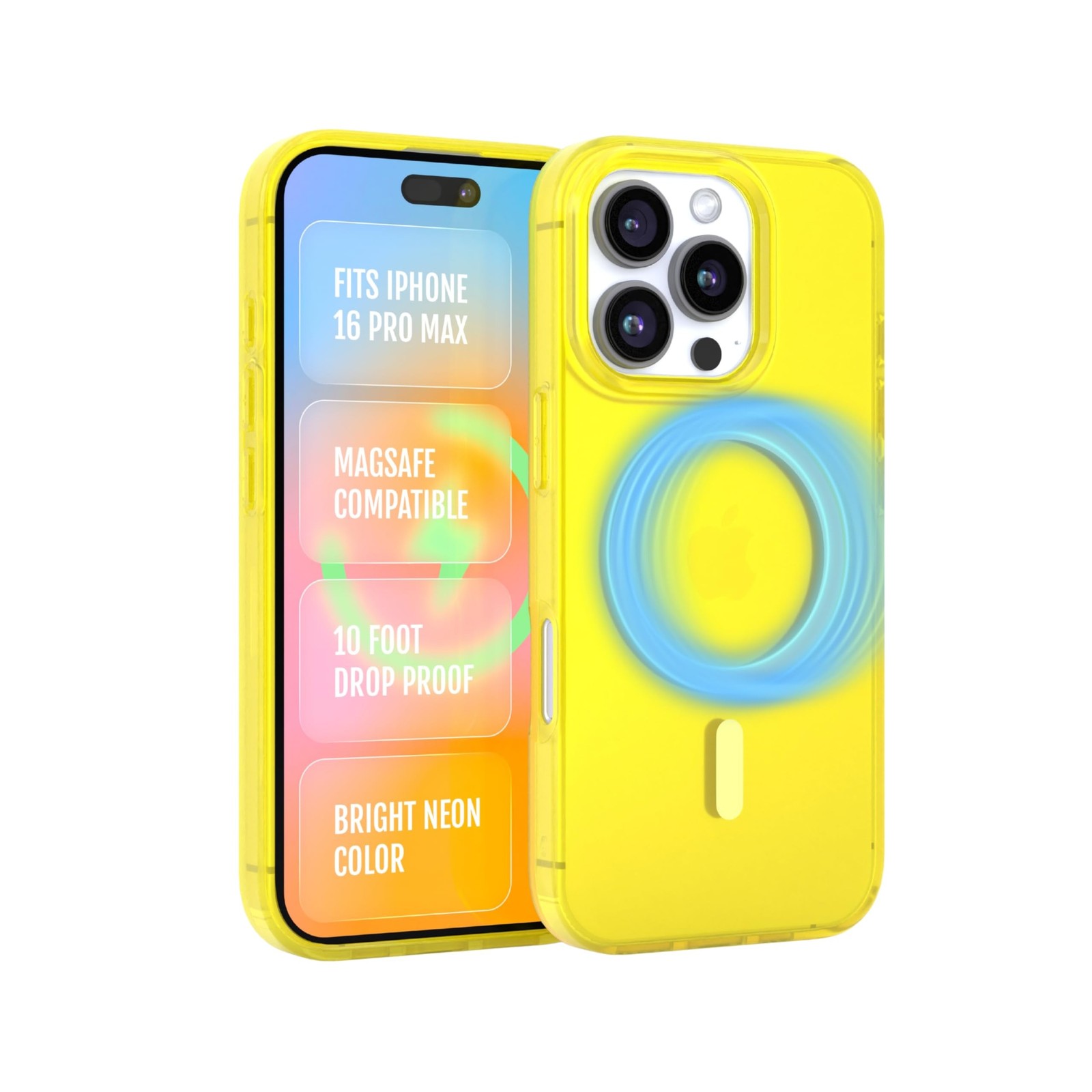FELONY CASE for iPhone 16 Pro Max MagSafe Case, Shockproof, Neon Yellow | Wir…