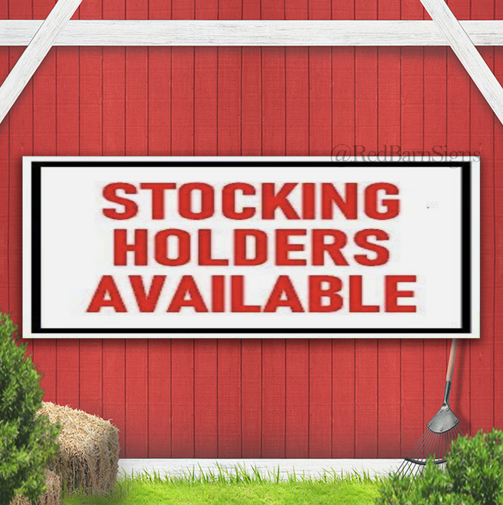 STOCKING HOLDERS AVAILABLE Indoor Outdoor Banner Sign with grommets